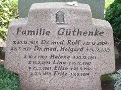 Grab der Familie Güthenke auf dem Friedhof „Unter den Ulmen“
